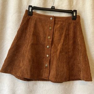 Brown corduroy skirt